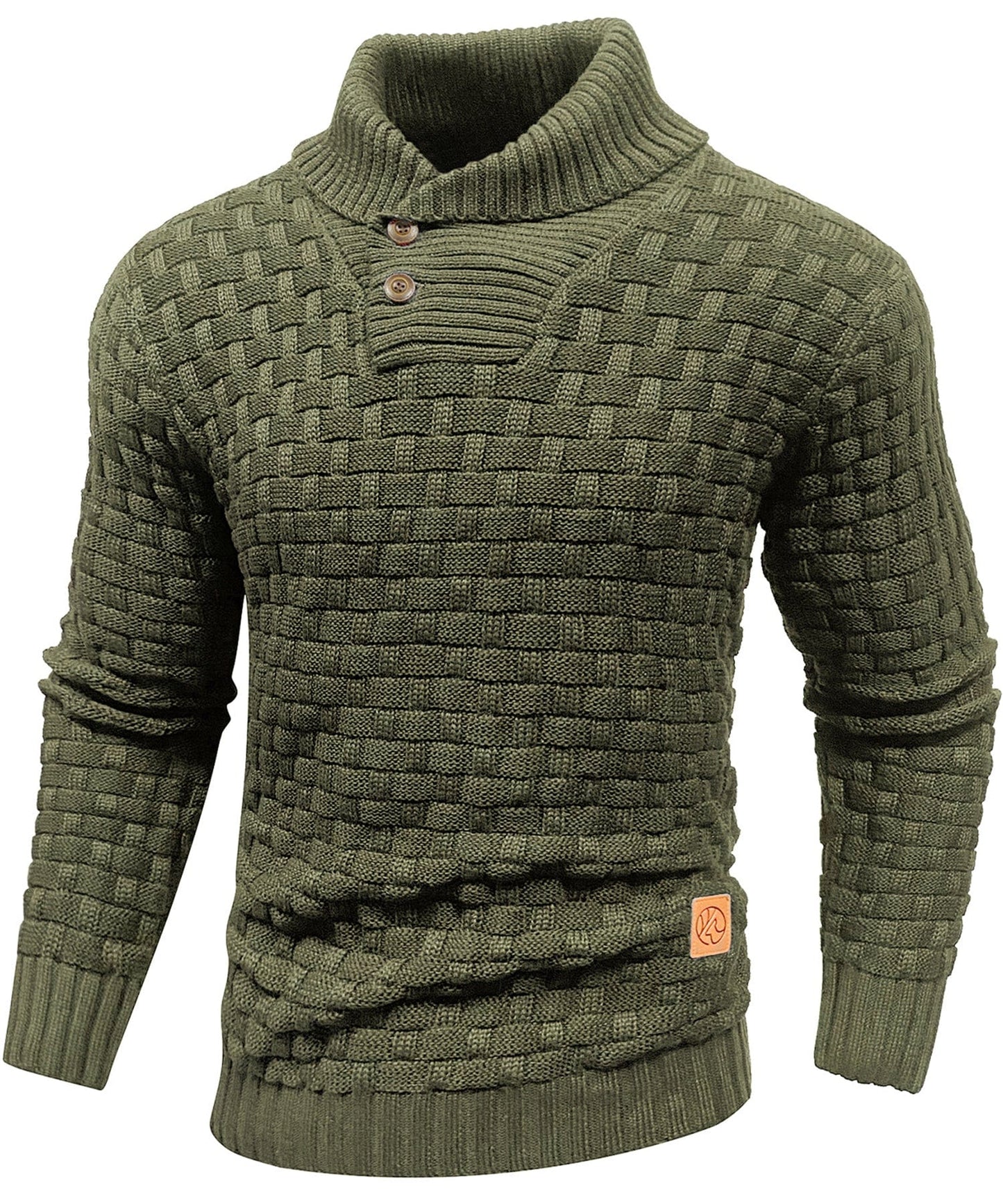 Pull côtelé pour homme à col montant, chaud et confortable, style moderne pour le quotidien