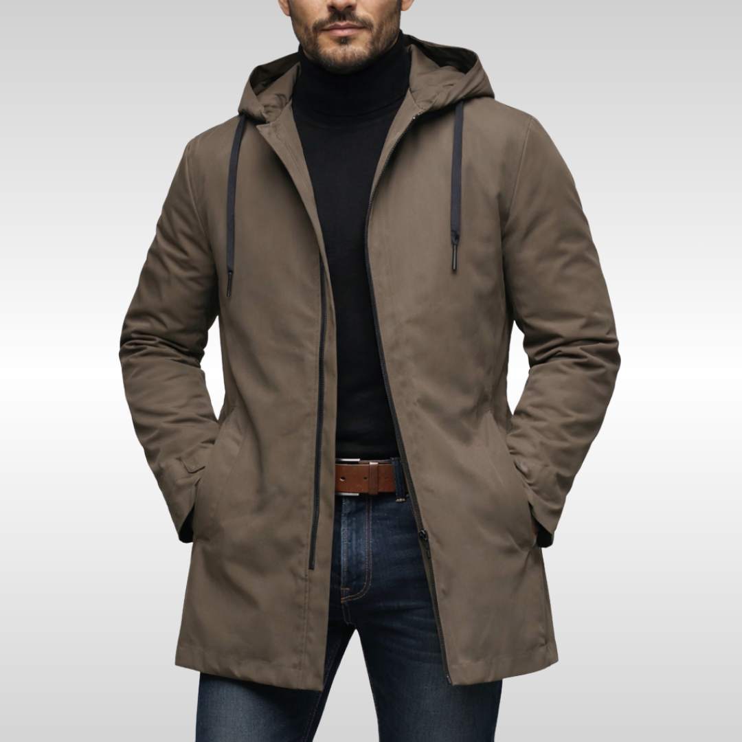 Manteau imperméable pour homme avec capuche, chaud et confortable