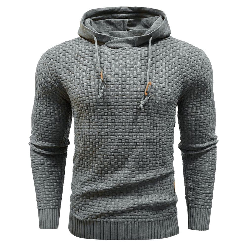 Sweat à capuche pour homme en maille épaisse, chaud et confortable pour un usage quotidien