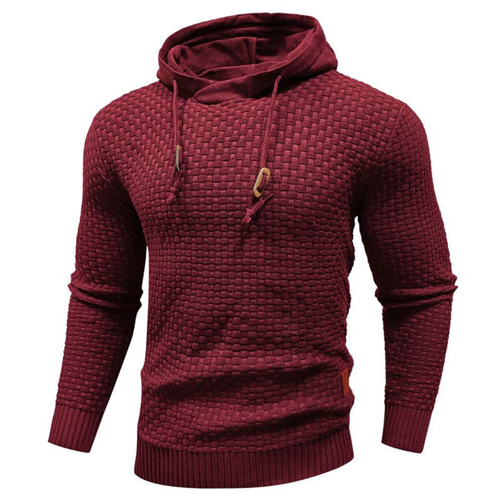 Sweat à capuche pour homme en maille épaisse, chaud et confortable pour un usage quotidien