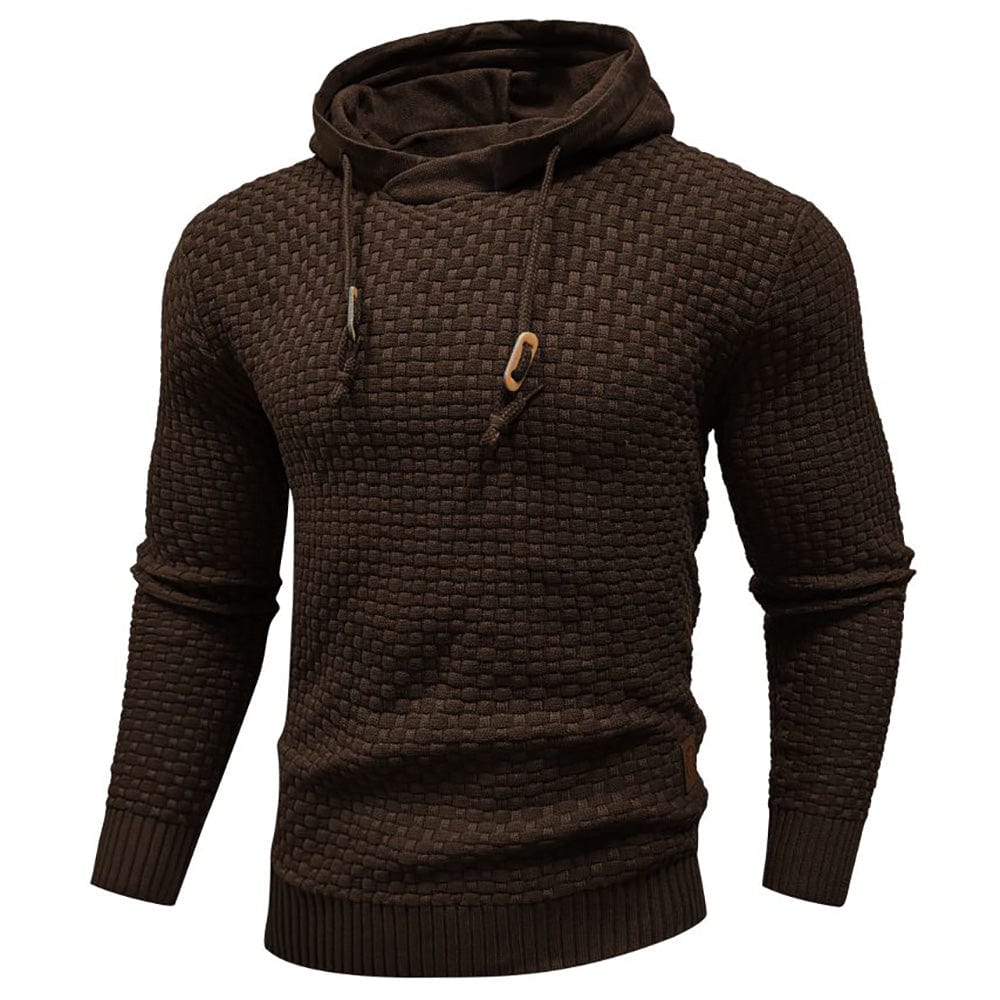 Sweat à capuche pour homme en maille épaisse, chaud et confortable pour un usage quotidien