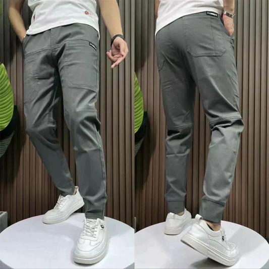 Pantalon cargo pour homme, coupe ajustée avec multiples poches fonctionnelles et ajustement confortable