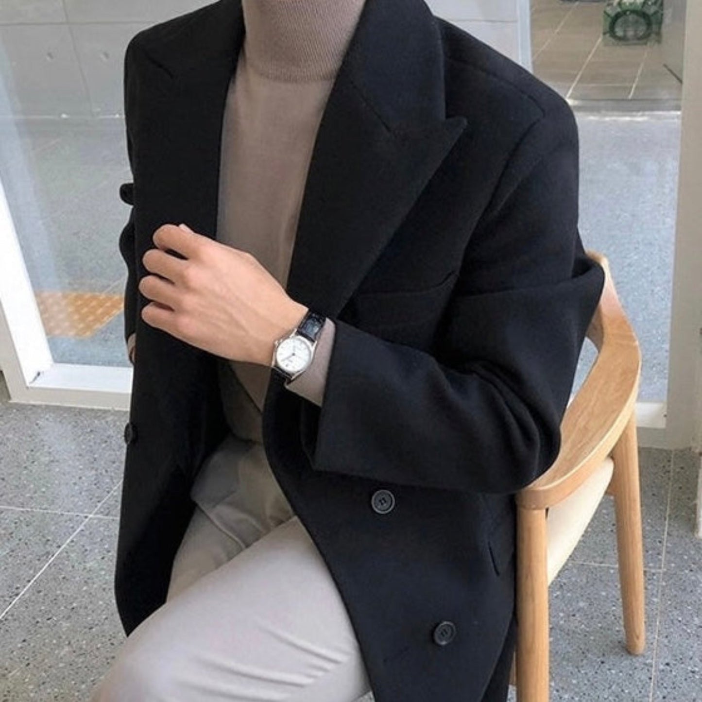 MANTEAU DOUBLÉ ÉLÉGANT POUR HOMME