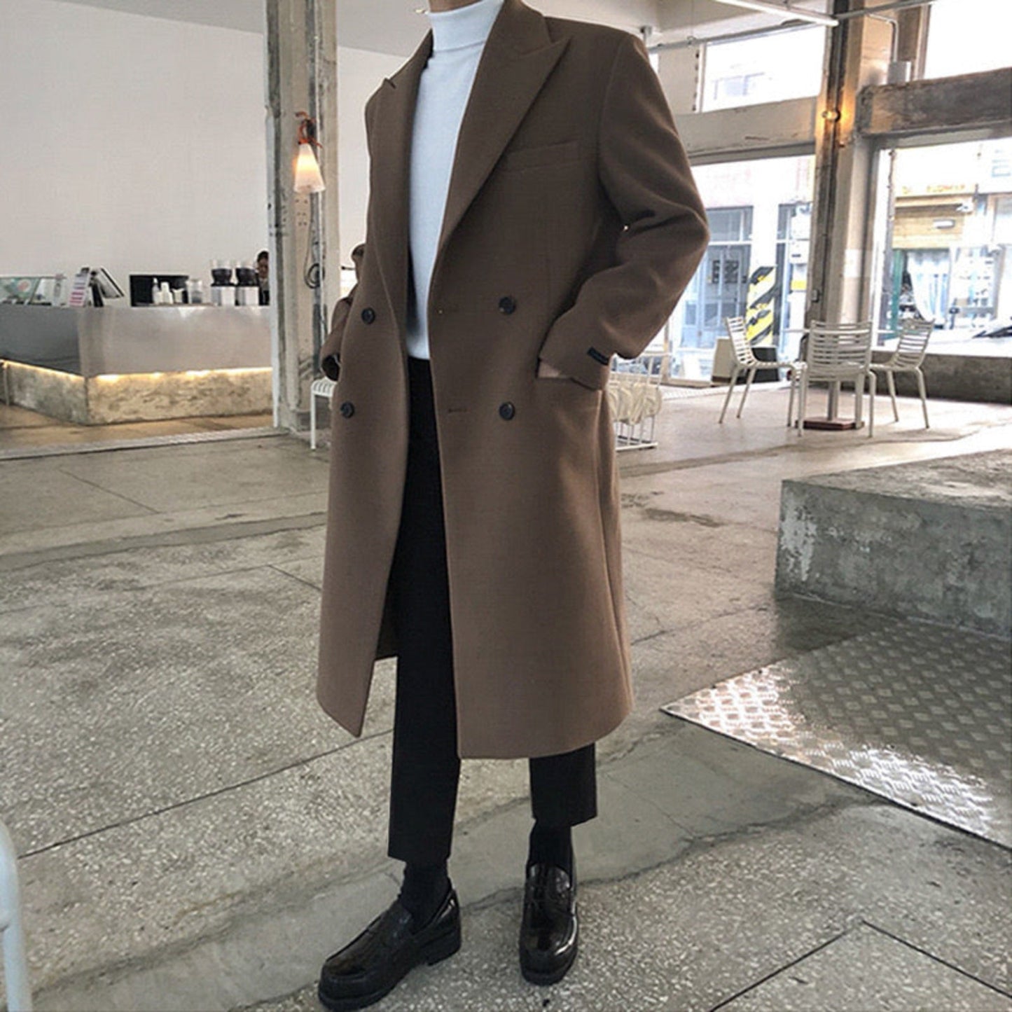 MANTEAU DOUBLÉ ÉLÉGANT POUR HOMME
