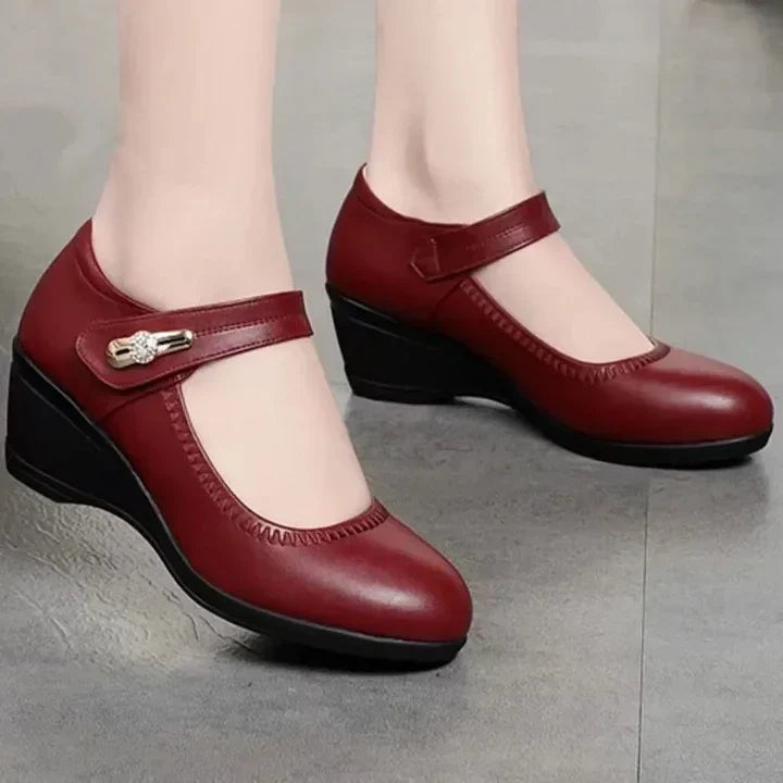 Zapatos de tacón medio para mujer, cómodos y elegantes, diseño ergonómico para uso diario