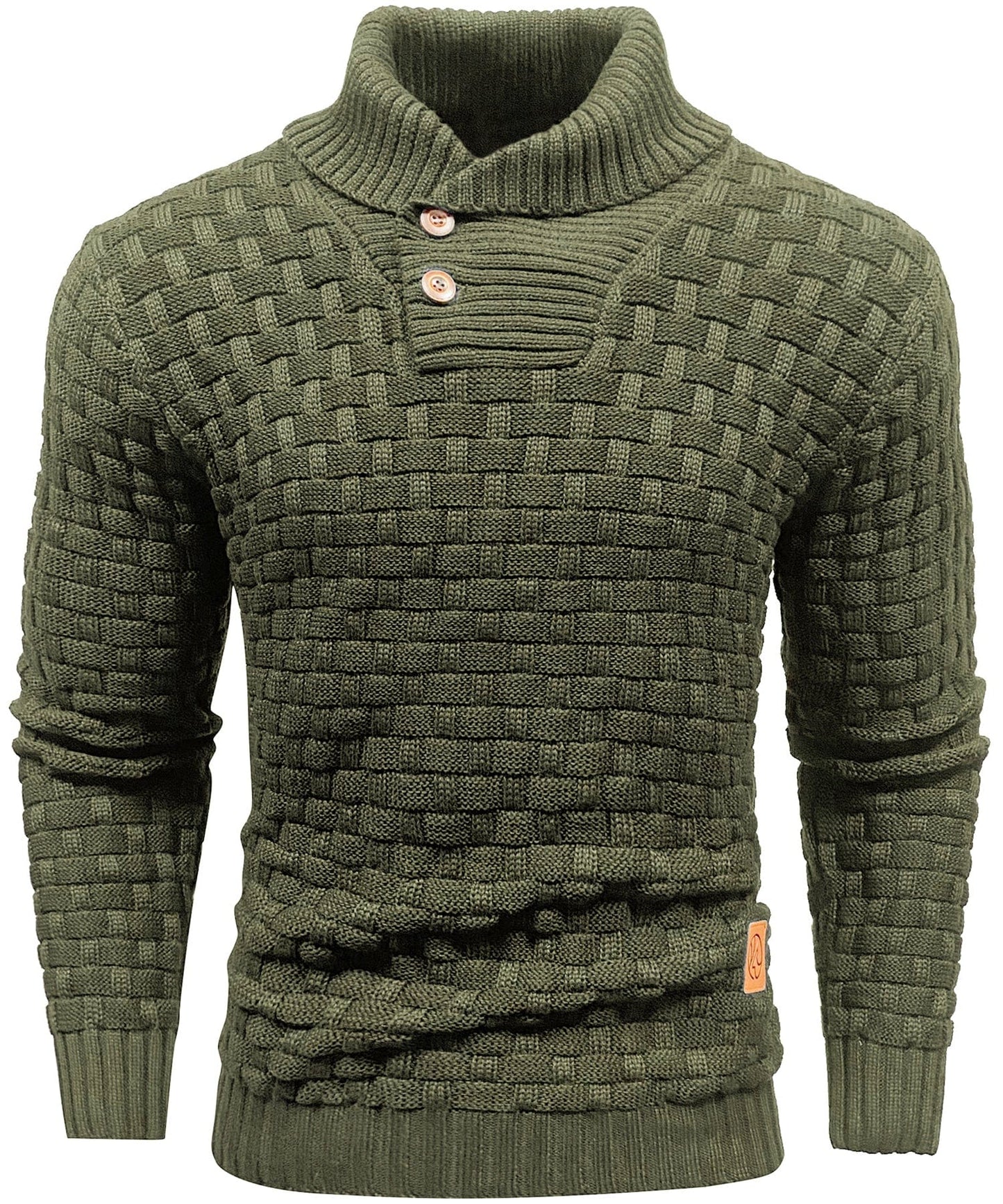 Pull côtelé pour homme à col montant, chaud et confortable, style moderne pour le quotidien