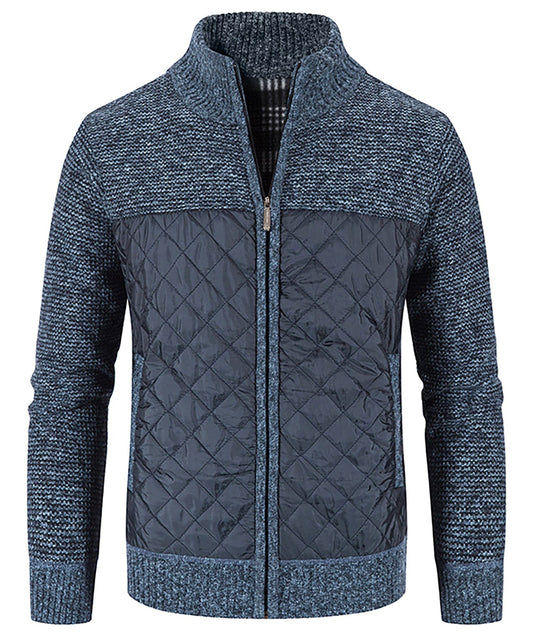 Veste hybride pour homme avec panneaux matelassés, chaude et confortable pour un usage quotidien