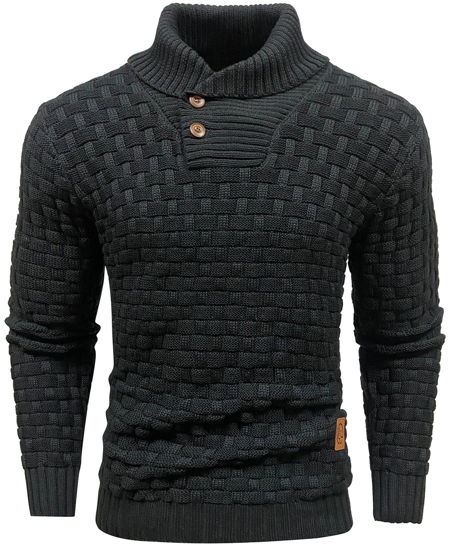 Pull côtelé pour homme à col montant, chaud et confortable, style moderne pour le quotidien