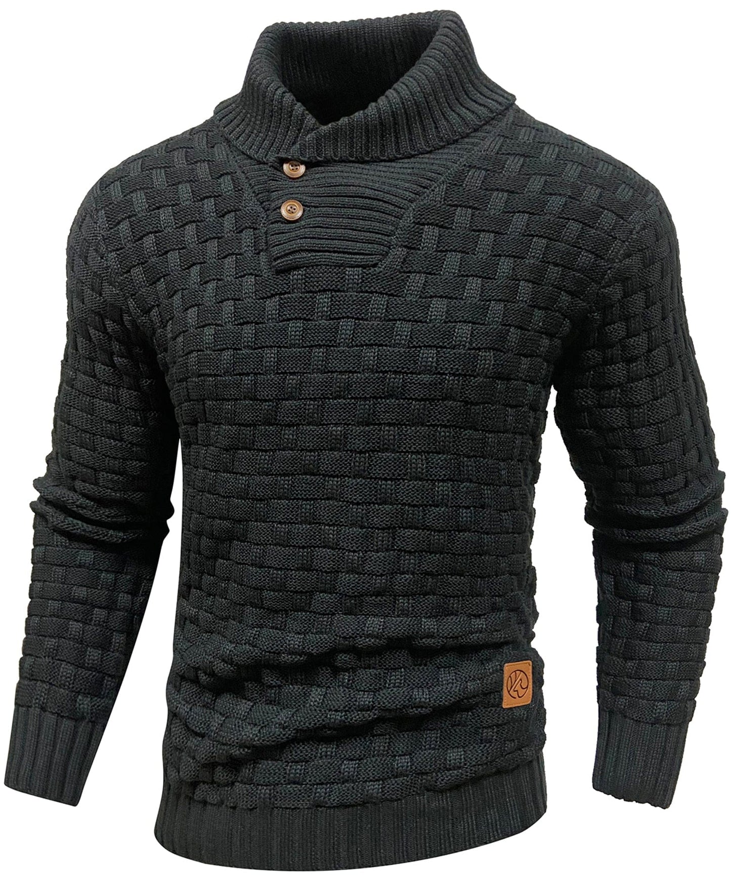 Pull côtelé pour homme à col montant, chaud et confortable, style moderne pour le quotidien