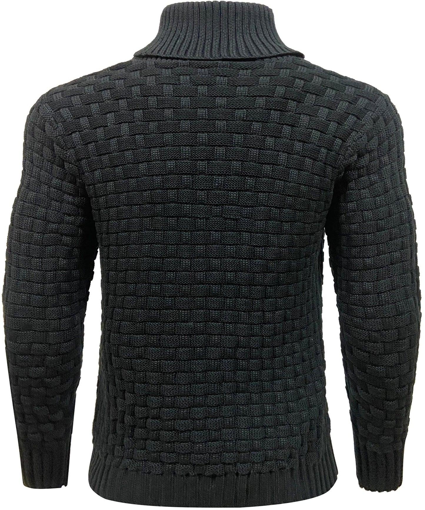 Pull côtelé pour homme à col montant, chaud et confortable, style moderne pour le quotidien