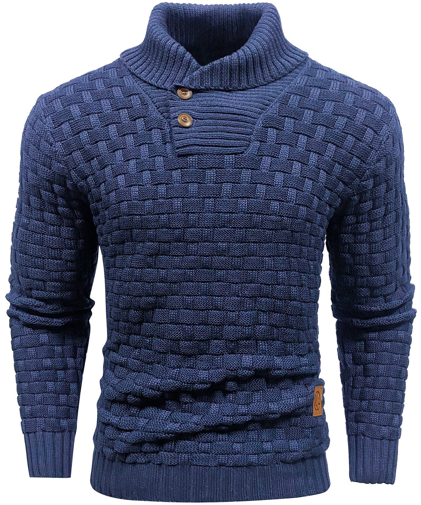 Pull côtelé pour homme à col montant, chaud et confortable, style moderne pour le quotidien