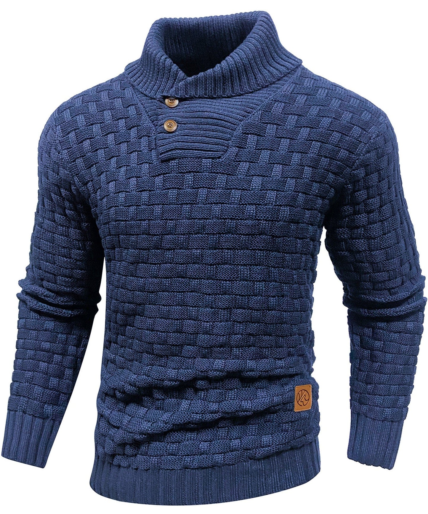 Pull côtelé pour homme à col montant, chaud et confortable, style moderne pour le quotidien