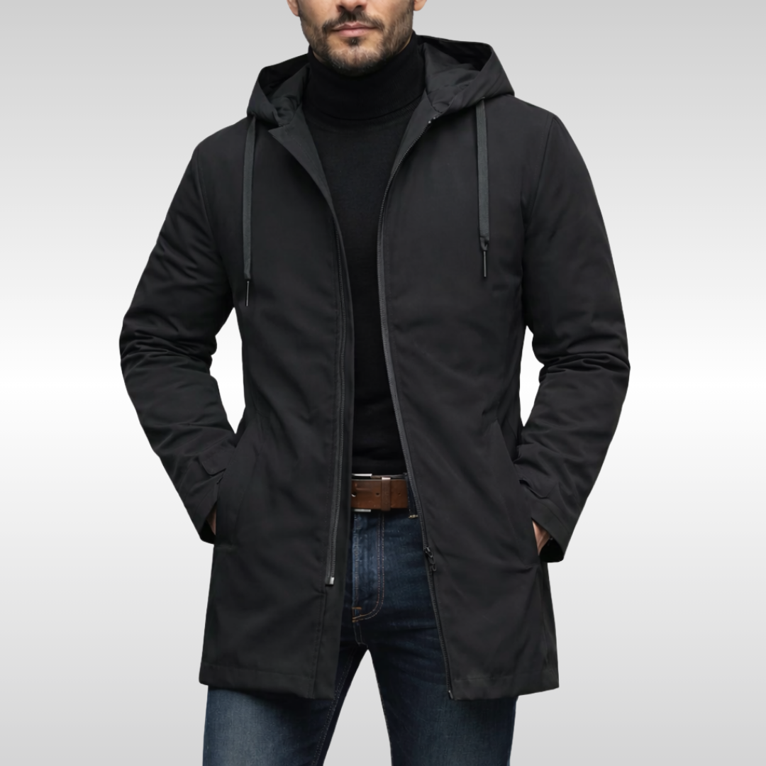 Manteau imperméable pour homme avec capuche, chaud et confortable