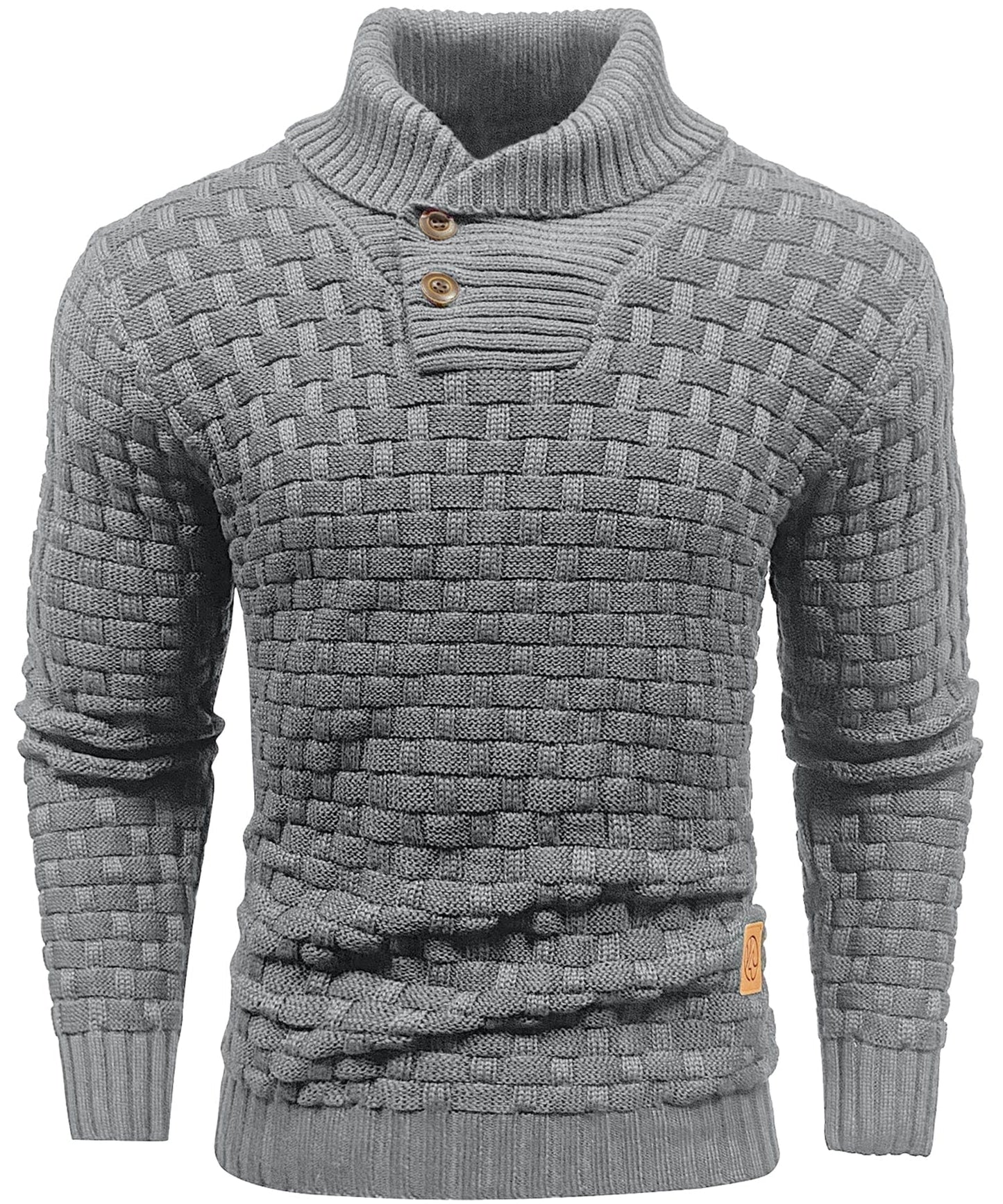 Pull côtelé pour homme à col montant, chaud et confortable, style moderne pour le quotidien