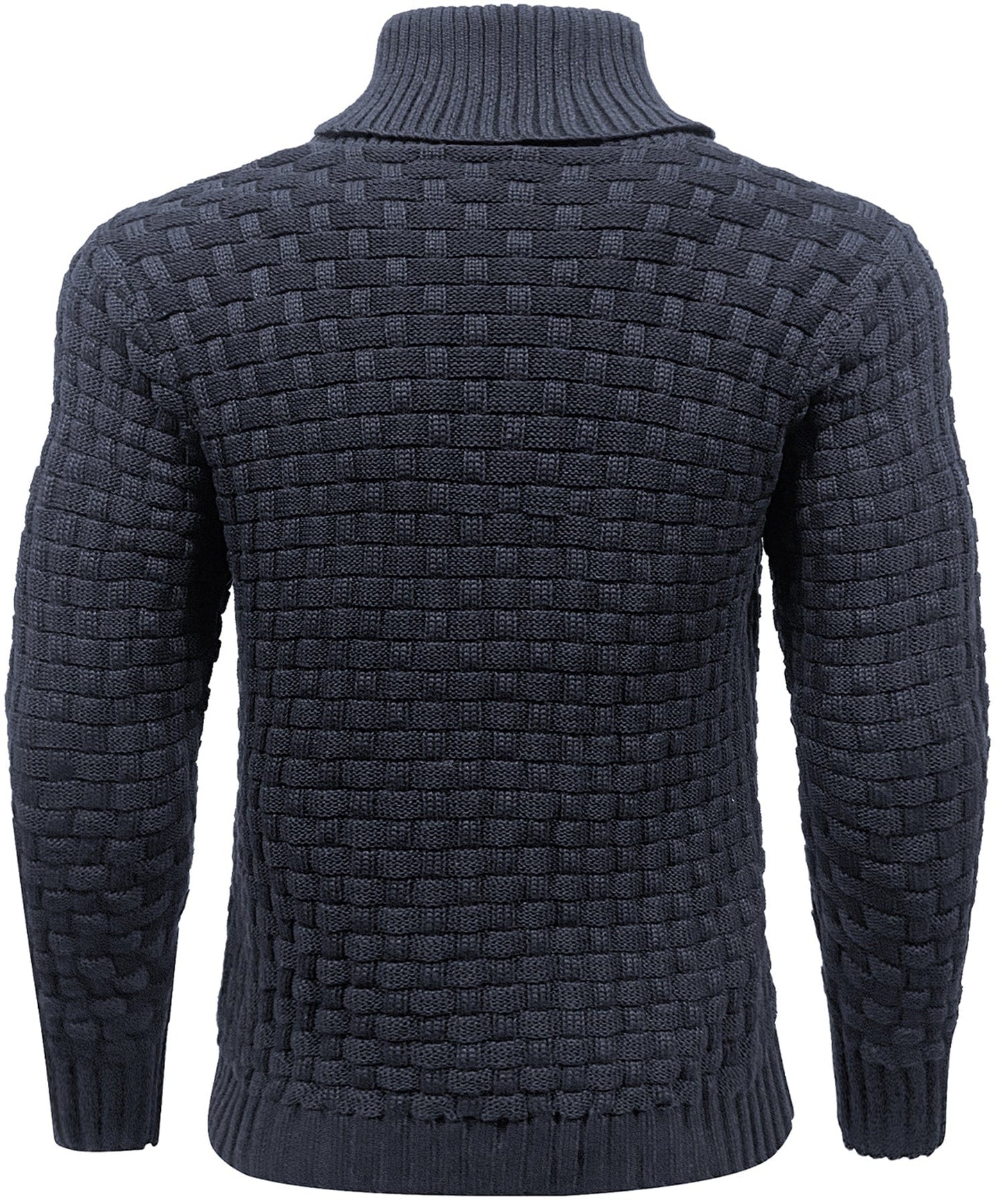 Pull côtelé pour homme à col montant, chaud et confortable, style moderne pour le quotidien