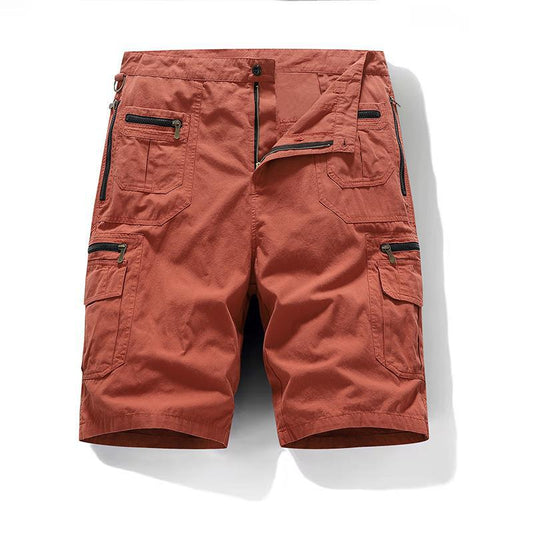 Short cargo pour homme, design utilitaire avec multiples poches et coupe droite