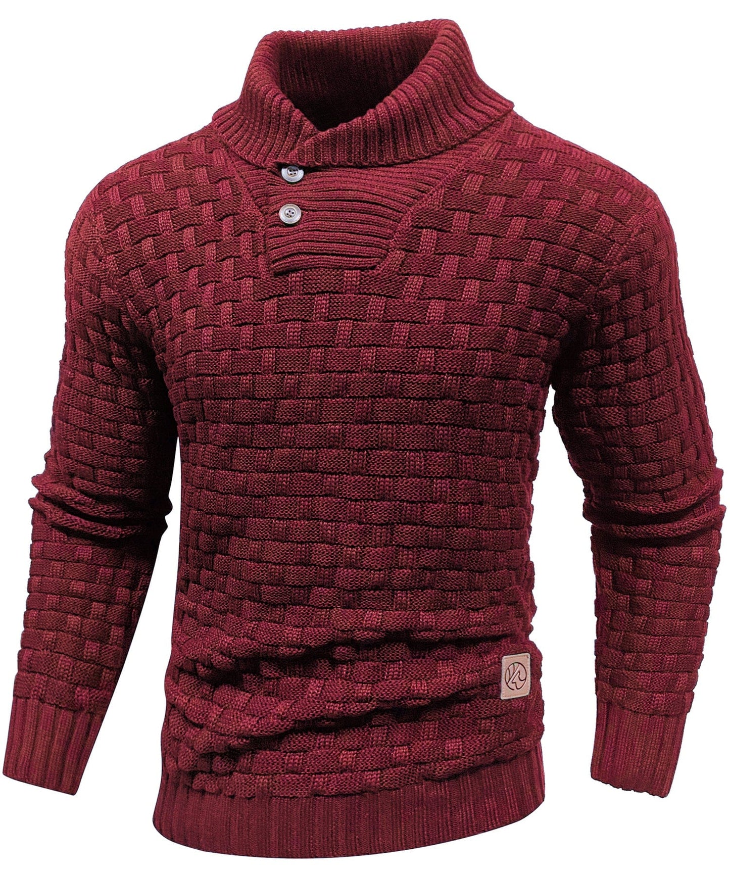 Pull côtelé pour homme à col montant, chaud et confortable, style moderne pour le quotidien