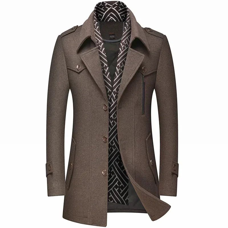 MANTEAU D'HIVER EN LAINE POUR HOMME