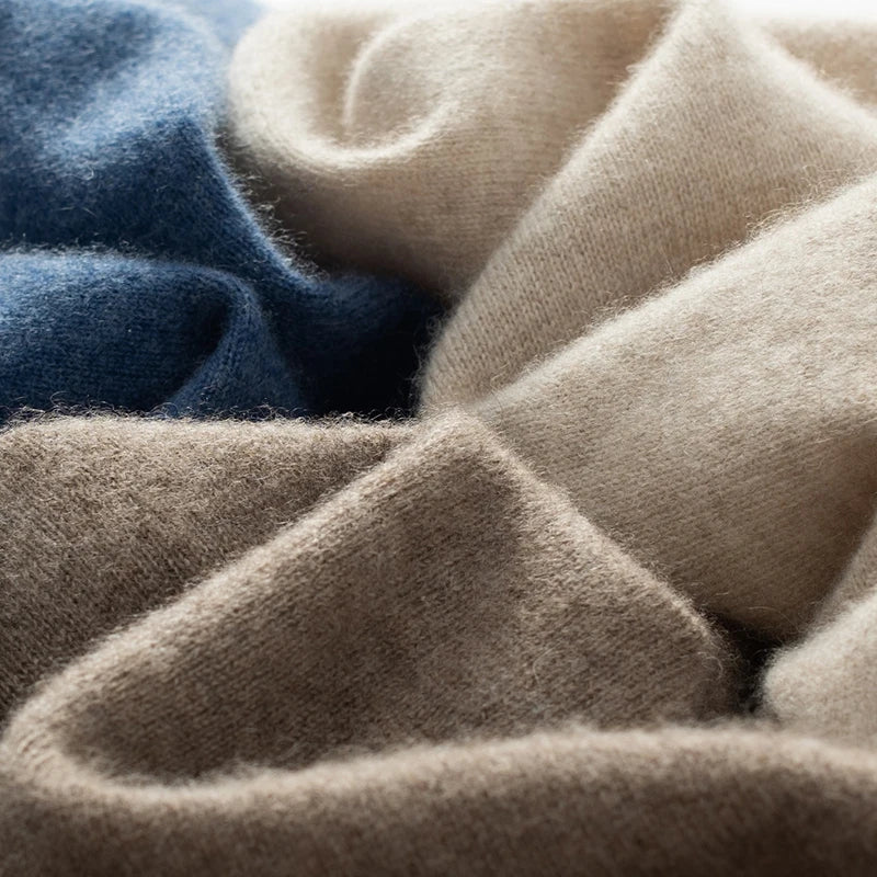 Pull en laine mérinos pour homme, col montant et coupe parfaite, idéal pour conserver la chaleur