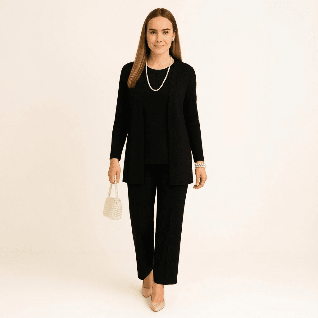 Cardigan, Top & Trousers Set - Barbara & Late Benjamin