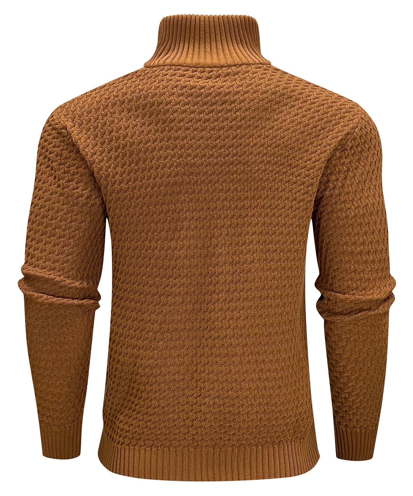 Pull à col montant pour homme avec fermeture zippée jusqu’à la poitrine, chaud et confortable pour un usage quotidien